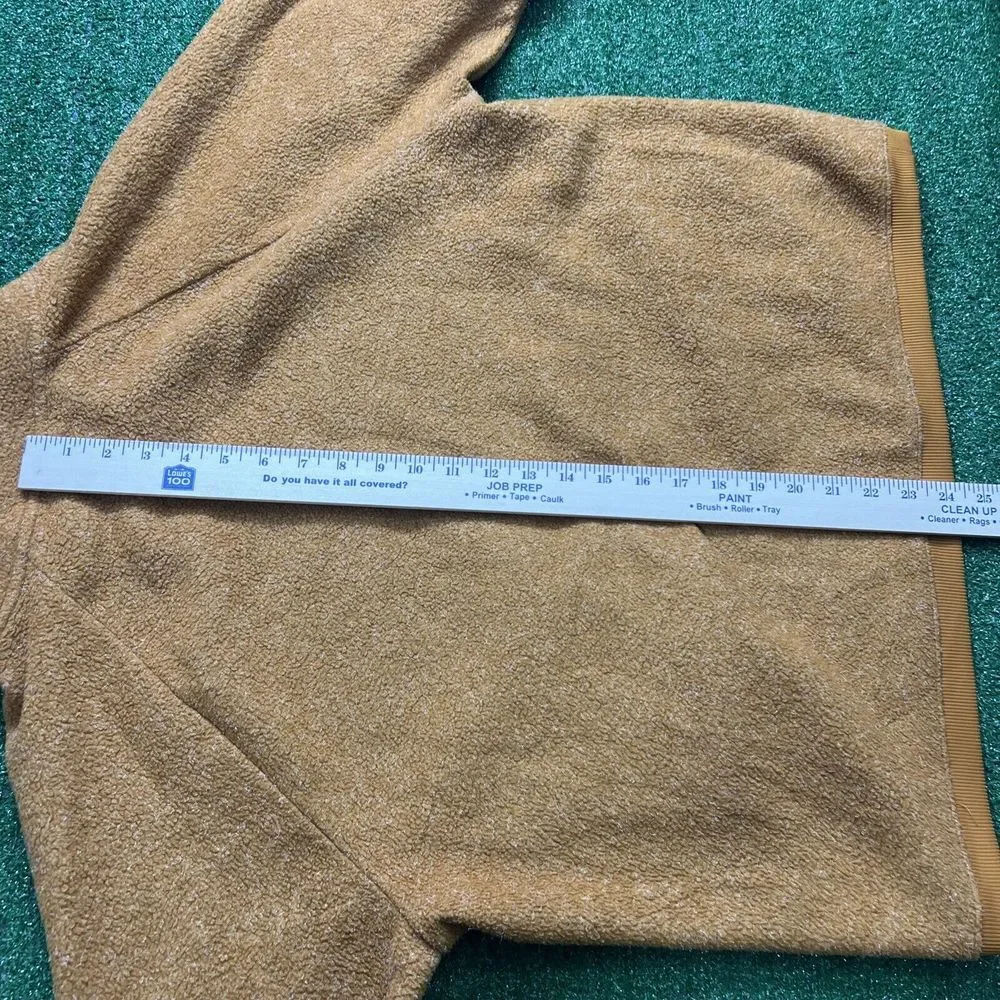 Nike Pullover Camel Brown‎ Plush Fleece Drawstring Funnel Neck Womens Size Large
